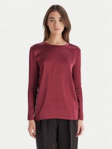 ViCOLO Bluzka TF0244 Bordowy Regular Fit. Czerwone bluzki ViCOLO, xl, bez wzorów, z wiskozy, bez kołnierzyka, bez ramiączek. Za 219,99 zł.