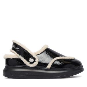 Śniegowce KARL LAGERFELD. Czarne buty zimowe KARL LAGERFELD, bez obcasa, bez zapięcia. Za 879,99 zł.