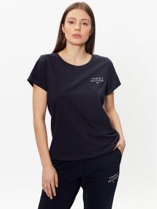 Tommy Hilfiger T-Shirt UW0UW04525 Granatowy Relaxed Fit. Niebieskie t-shirty TOMMY HILFIGER, s, bez wzorów, z bawełny, bez kołnierzyka, bez ramiączek. Za 149,99 zł.