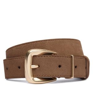 Pasek Calvin Klein. Brązowe paski Calvin Klein, bez wzorów. Za 249,99 zł.