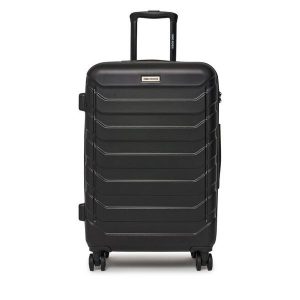 Walizka średnia GINO ROSSI. Czarne walizki Gino Rossi, bez wzorów, średnie. Za 279,99 zł.