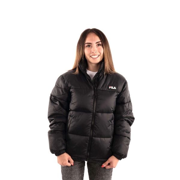 Damska kurtka puchowa Fila Sandia. Czarne kurtki Fila, l, bez wzorów, z puchu, bez kaptura. Za 221,40 zł.
