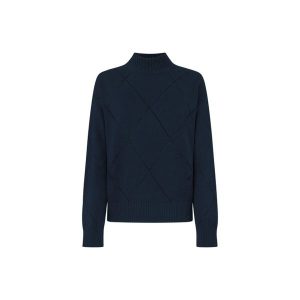 Sweter damski Pepe Jeans Idris Perkins. Białe swetry klasyczne Pepe Jeans, na zimę, z jeansu, bez kołnierzyka. W wyprzedaży za 321,40 zł.