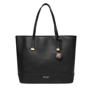 Torebka Nine West. Czarne shopper bag Nine West, bez wzorów, bez dodatków. Za 299,99 zł.