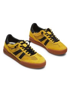 Steve Madden Skórzane sneakersy w kolorze żółto-czarnym rozmiar: 38. Czarne trampki Steve Madden, bez wzorów, bez zapięcia. Za 223,46 zł.
