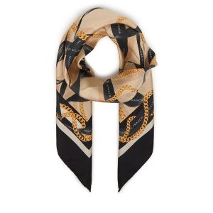 Chusta Elisabetta Franchi. Brązowe apaszki i chusty Elisabetta Franchi, bez wzorów. Za 599,99 zł.