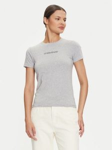 Guess Jeans T-Shirt W4YI01 J1314 Szary Slim Fit. Szare t-shirty Guess Jeans, xxl, z aplikacjami, z bawełny, bez kołnierzyka, bez ramiączek. Za 89,99 zł.
