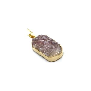 Colare Agat Druza Owal złoto. Naszyjniki marki Brazi druse jewelry. Za 170,00 zł.