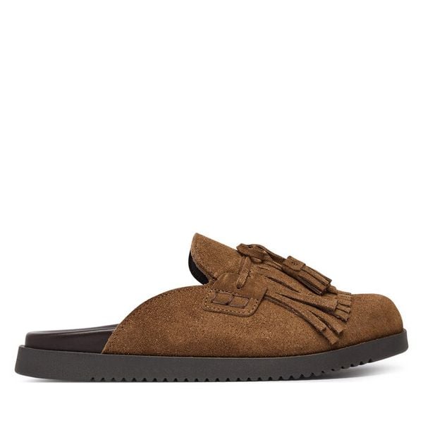 Klapki Steve Madden. Brązowe klapki Steve Madden, bez wzorów, bez obcasa. Za 467,99 zł.