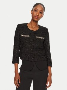 Rinascimento Kardigan CFC0019573002 Czarny Regular Fit. Czarne kardigany Rinascimento, z syntetyku. Za 529,99 zł.