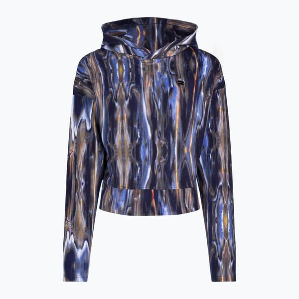 Bluza damska FILA Ceyrat AOP Cropped Hoody. Niebieskie bluzy Fila, xs, bez wzorów, bez kaptura. Za 179,99 zł.