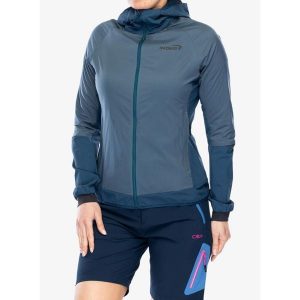 Kurtka ocieplana damska Inov-8 Performance Hybrid Jacket. Niebieskie kurtki Inov-8, bez wzorów, bez kaptura. Za 534,99 zł.