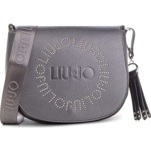 Torebka LIU JO - M Saddle Colorado N68210 E0037 Grape Juice Met. 04203. Szare listonoszki marki Liu Jo, ze skóry ekologicznej. Za 499,00 zł.