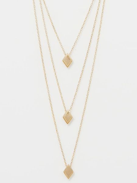 CARATELLI Złoty naszyjnik "Losange" z elementami ozdobnymi - dł. 42 cm rozmiar: onesize. Żółte naszyjniki CARATELLI, złote. Za 1 417,56 zł.