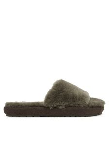 EMU Australia Kapcie Mckay W13088 Zielony ciemny. Zielone kapcie EMU Australia, bez wzorów, z wełny. Za 299,99 zł.