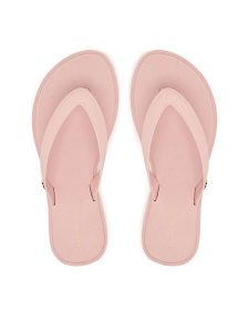 Tommy Hilfiger Japonki FW0FW09206 Różowy. Czerwone klapki TOMMY HILFIGER, bez wzorów, ze skóry, bez obcasa. Za 189,99 zł.