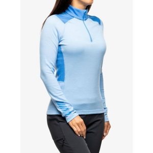Bluza termoaktywna damska Helly Hansen LIFA Merino Midweight 1/2 Zip. Niebieskie bluzy Helly Hansen, na zimę, m, bez wzorów, bez kaptura. Za 303,99 zł.