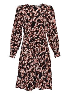 MOSS COPENHAGEN Sukienka "Bellamaya Rhian" w kolorze czarno-jasnoróżowym rozmiar: M. Czarne sukienki Moss Copenhagen, m, bez wzorów, bez kołnierzyka, bez ramiączek, midi, rozkloszowane. Za 184,46 zł.
