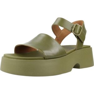 Sandały CAMPER ULTRASOFT JASPER/TASHA Zielony. Zielone sandały Camper, bez wzorów, ze skóry, bez obcasa, bez zapięcia. Za 553,32 zł.