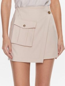 Herskind Spódnica mini Caroline 5012993 Beżowy Regular Fit. Brązowe spódnice Herskind, bez wzorów, z syntetyku, mini. Za 499,99 zł.