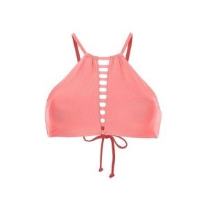 Góra od bikini O'neill Pw High Neck. Czerwone bikini O'Neill, bez wzorów, z elastanu. W wyprzedaży za 88,00 zł.