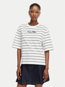 Tommy Hilfiger T-Shirt Classic WW0WW50948 Biały Relaxed Fit. Białe t-shirty TOMMY HILFIGER, xl, bez wzorów, z bawełny, bez kołnierzyka, bez ramiączek. Za 209,99 zł.