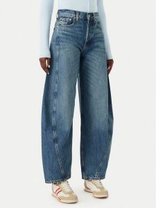 Tommy Jeans Jeansy Ella DW0DW23098 Niebieski Barrel Fit. Niebieskie jeansy Tommy Jeans, bez wzorów, z bawełny. Za 489,99 zł.