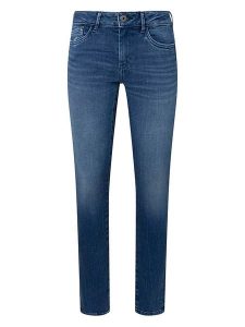 Pepe Jeans Dżinsy - Skinny fit - w kolorze granatowym rozmiar: W25/L30. Niebieskie jeansy Pepe Jeans, z aplikacjami, z jeansu. Za 122,96 zł.