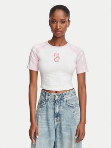 Adidas T-Shirt Care Bears KR9628 Biały Slim Fit. Białe t-shirty ADIDAS, xs, bez wzorów, z bawełny, bez kołnierzyka, bez ramiączek. Za 199,99 zł.