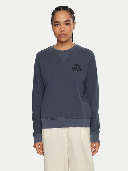 Aeronautica Militare Bluza 242FE1924DF560 Granatowy Regular Fit. Niebieskie bluzy AERONAUTICA MILITARE, xs, bez wzorów, z bawełny, bez kaptura. Za 349,99 zł.