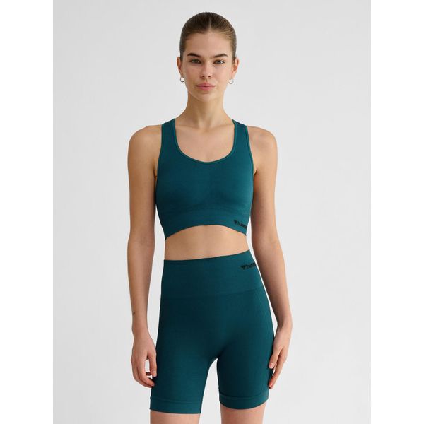 Biustonosz dla kobiet Hummel Tif Seamless Sports. Niebieskie biustonosze Hummel, bez wzorów. Za 139,00 zł.