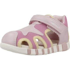 Sandały GEOX B SANDAL IUPIDOO GIR Rose. Czerwone buty trekkingowe Geox, bez wzorów, z syntetyku, bez obcasa, bez zapięcia. Za 207,99 zł.