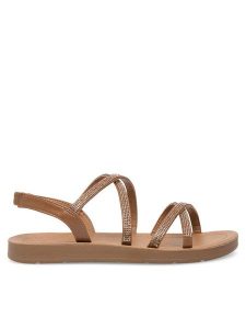 Clara Barson Sandały WSS20401-13 Brązowy. Brązowe sandały Clara Barson, bez wzorów, z syntetyku, bez obcasa, na płaskiej podeszwie, bez zapięcia. Za 69,99 zł.