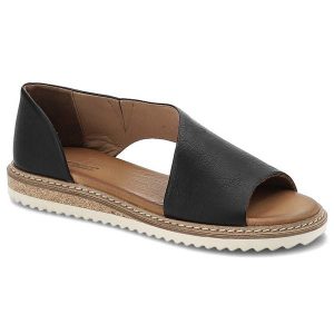 Czarne Sandały Artiker Wygodne Skórzane Buty. Czarne sandały ARTIKER, bez wzorów, z jeansu, bez obcasa, na platformie, bez zapięcia. Za 229,00 zł.
