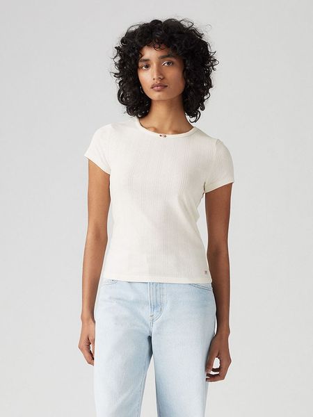 Levi's Koszulka w kolorze białym rozmiar: XS. Białe bluzki Levi's®, s, bez wzorów, bez kołnierzyka, bez ramiączek. Za 56,66 zł.