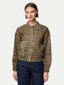 Pieces Kurtka bomber Salume 17156456 Brązowy Regular Fit. Brązowe kurtki Pieces, m, bez wzorów, z syntetyku, bez kaptura. Za 199,99 zł.