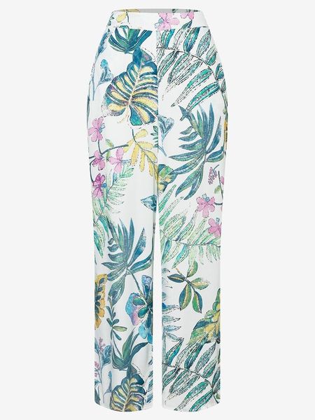 More & More Spodnie w kolorze biało-niebieskim rozmiar: 40. Białe spodnie z wysokim stanem More & More, bez wzorów, z materiału, z podwyższonym stanem. Za 109,00 zł.