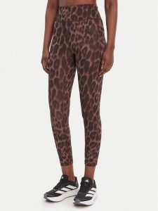 Adidas Legginsy Optime Essentials Workout KA6346 Brązowy Slim Fit. Brązowe legginsy ADIDAS, bez wzorów, z syntetyku. Za 239,99 zł.