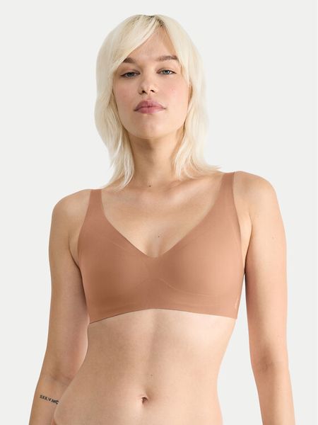 Sloggi Biustonosz bezfiszbinowy Zero Feel 10217729 Brązowy. Brązowe biustonosze Sloggi, bez wzorów, z syntetyku. Za 119,99 zł.