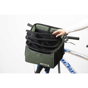 Kosz rowerowy i plecak dla psa, kota PETRIVE BikeOn green do 9 kg. Zielone plecaki PETRIVE. Za 299,00 zł.