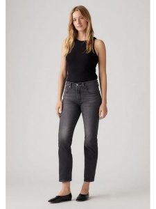 Levi's Dżinsy "501" - Slim fit - w kolorze czarnym rozmiar: W31/L28. Czarne jeansy Levi's®, z aplikacjami, z podwyższonym stanem. Za 266,01 zł.