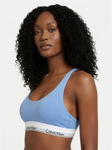 Calvin Klein Underwear Biustonosz braletka LV00QF8503 Błękitny. Niebieskie biustonosze Calvin Klein Underwear, bez wzorów, z bawełny. Za 169,99 zł.