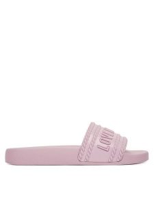 LOVE MOSCHINO Klapki JA28342G0OI22600 Różowy. Czerwone klapki LOVE MOSCHINO, bez wzorów, z syntetyku, bez obcasa. Za 337,99 zł.