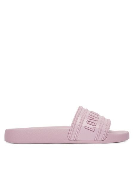 LOVE MOSCHINO Klapki JA28342G0OI22600 Różowy. Czerwone klapki LOVE MOSCHINO, bez wzorów, z syntetyku, bez obcasa. Za 337,99 zł.