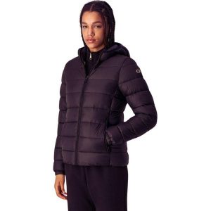Kurtka damska Champion Hooded Polyfilled. Fioletowe kurtki Champion, bez wzorów, z puchu, bez kaptura. Za 379,00 zł.