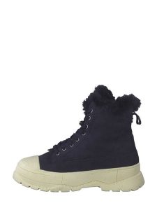 Caprice Skórzane sneakersy w kolorze granatowym rozmiar: 40. Niebieskie trampki Caprice, bez wzorów, z nubiku, za kostkę, bez zapięcia. Za 248,27 zł.