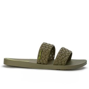 Klapki damskie Ipanema 83243 RENDA II FEM. Brązowe klapki Ipanema, bez wzorów, z materiału, bez obcasa. Za 69,00 zł.