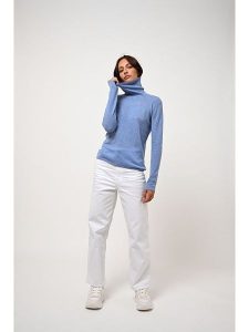 AUTHENTIC CASHMERE Kaszmirowy golf "Bise" w kolorze błękitnym rozmiar: XL. Niebieskie golfy AUTHENTIC CASHMERE, bez wzorów, z kaszmiru. Za 296,35 zł.