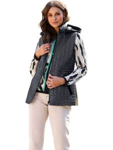 WITT WEIDEN Kamizelka w kolorze czarnym rozmiar: 44. Czarne kamizelki WITT WEIDEN, bez wzorów, bez kołnierzyka, bez ramiączek, bez kaptura. Za 78,99 zł.