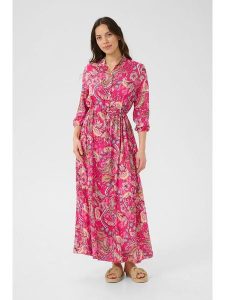 Cream Sukienka w kolorze różowym rozmiar: L/XL. Różowe sukienki Cream, l, bez wzorów, z wiskozy, bez kołnierzyka, bez ramiączek, maxi. Za 193,70 zł.